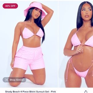 Beautiful Pink 4pc Set! Pool Side ONLY! Stretchy and Sexy! WILL NEGOTIATE PRICE